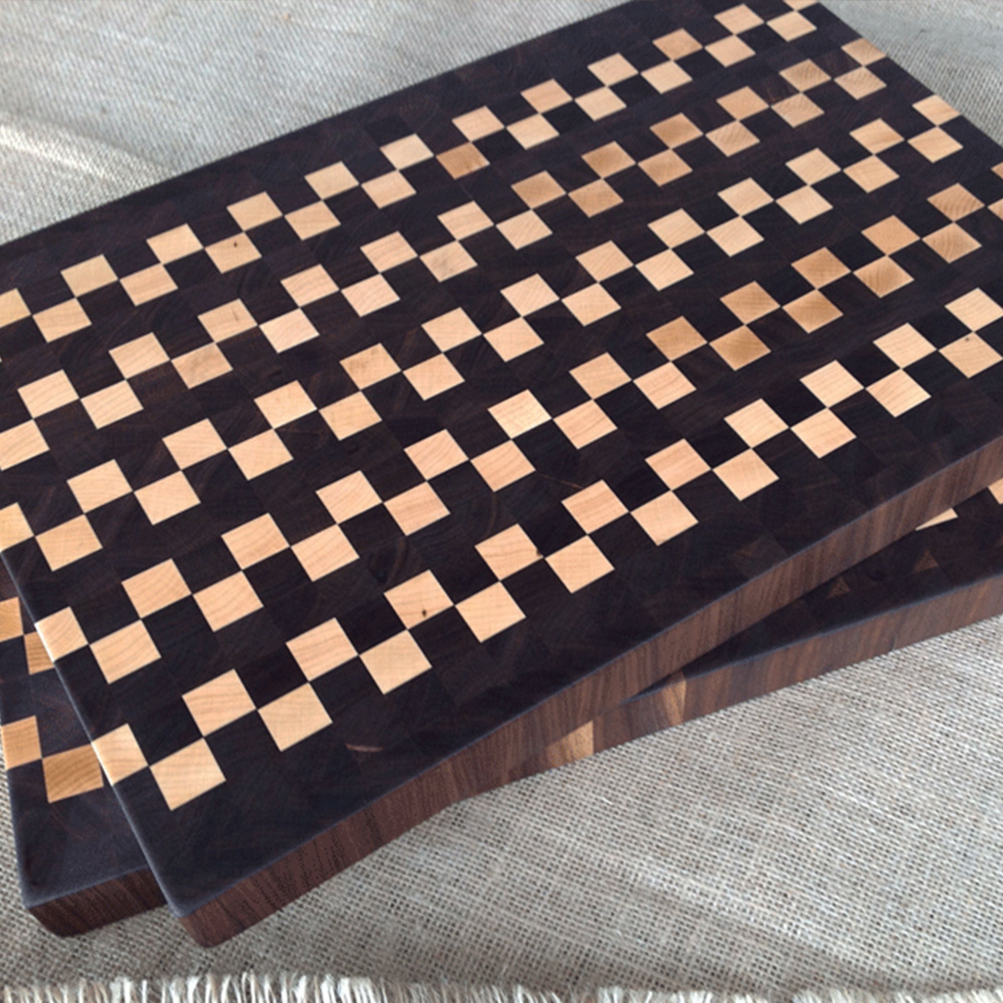 The Making of a Black Walnut and Maple End Grain Cutting Board