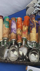 Michaels Woodcrafts Handcrafted ice cream scoops, pizza cutters, bottle openers, wine stoppers  Greenville SC
