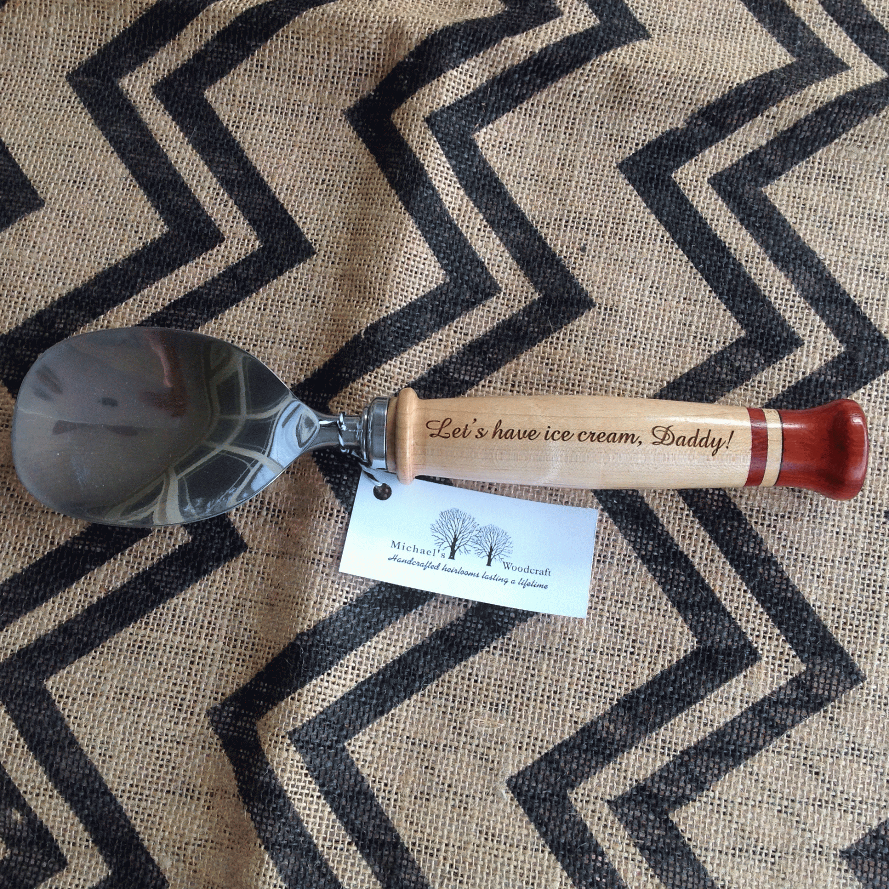 Old fashion paddle ice cream scoop