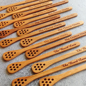 beautiful handcrafted engraved cherry wood honey sticks  by Michael's Woodcrafts Greenville SC woodworkers woodworking