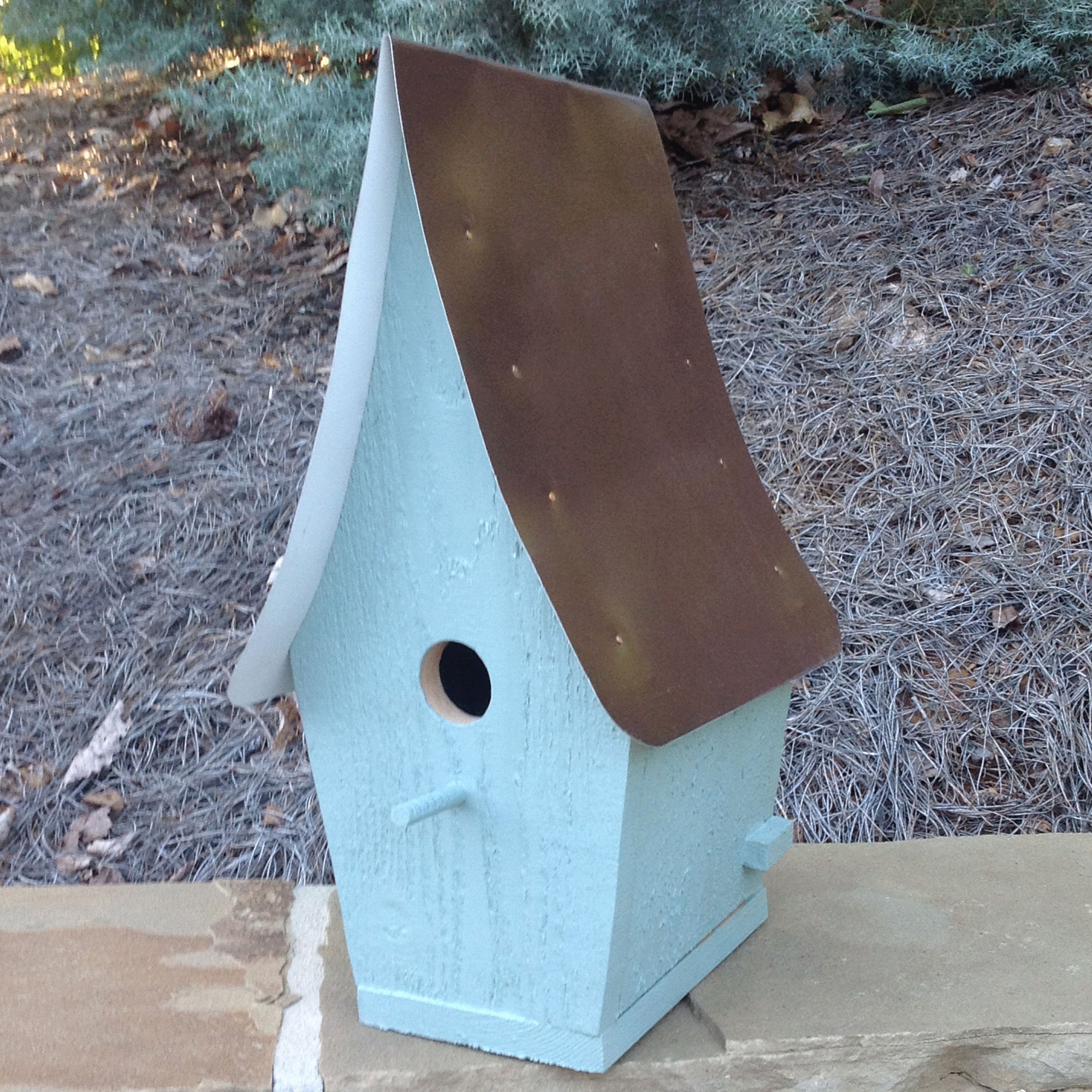 Blue bird house