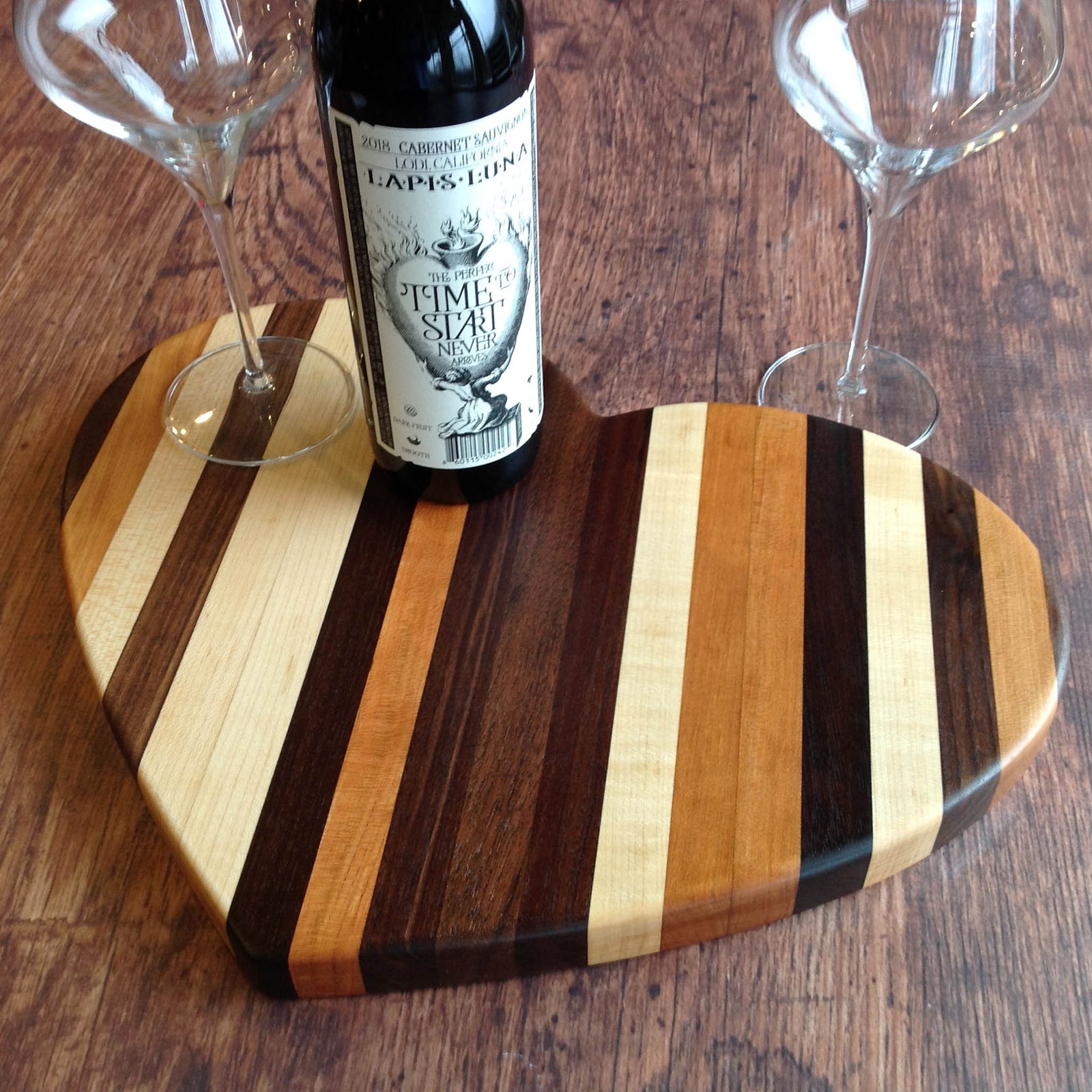 Heart shaped charcuterie board