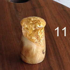 Gold Leaf in resin and maple burl wine bottle stopper by Michael's Woodcrafts