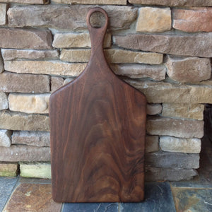 Walnut long handle charcuterie board by Michael's Woodcrafts