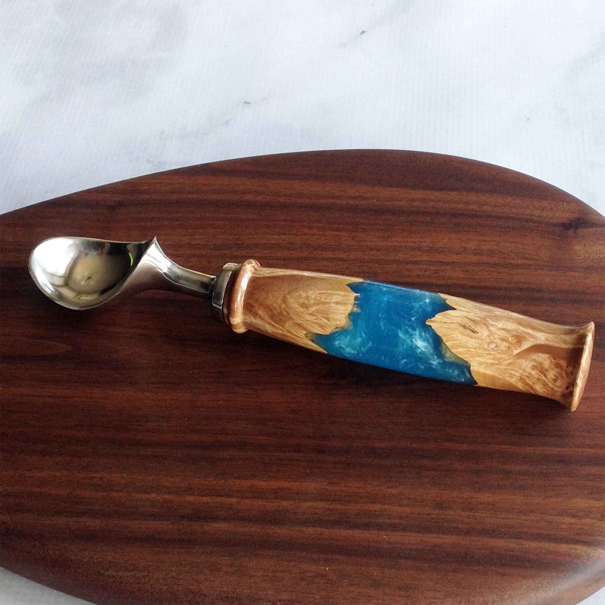  Custom Personalized Ice Cream Scoop with Wood Handle and  Trigger Lever: Home & Kitchen