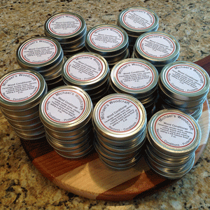 60 tins of wood conditioner for cutting and serving boards by Michael's Woodcrafts Greenville SC woodworkers woodworking artist