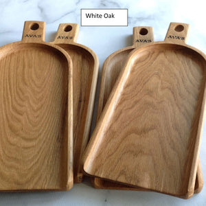charcuterie Serving boards in white oak engraved by Michael's Woodcrafts Greenville SC woodworkers woodworking artist